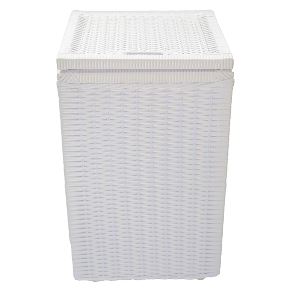 Baú Branco Brinquedos Cesto Roupa Fibra Sintetica