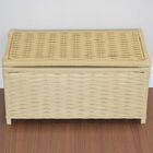 Baú Brinquedo Cesto Roupa Fibra Sintética 60x30x30 Palha