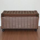 Baú Brinquedo Cesto Roupa Fibra Sintética C/rodinha 60x30x30