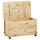 Baú Brinquedos Organizador Madeira Maciça Elisa - Natural