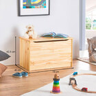 Baú Brinquedos Organizador Madeira Maciça Hannah - Natural