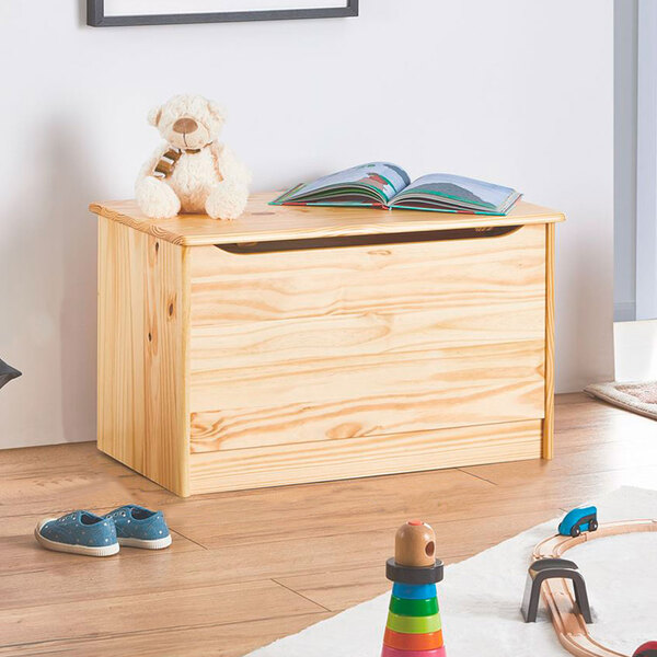 Baú Brinquedos Organizador Madeira Maciça Hannah - Natural