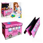 Bau Caixa Infantil Multifuncional Dobravel Com Tampa Organiza