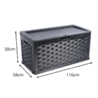 Bau Caixa Organizadora Multiuso E Banco Plástico 2 Pessoas Ra