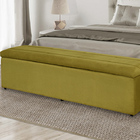 Baú Calçadeira Recamier Helena Casal 138cm B3 Moveis Amarelo