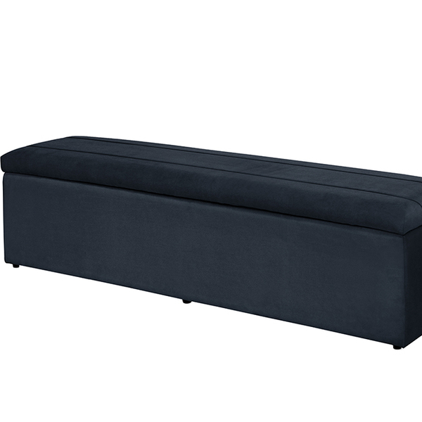 Baú Calçadeira Recamier Helena Casal Queen 158cm B3 Moveis Az