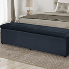 Baú Calçadeira Recamier Helena Casal Queen 158cm B3 Moveis Az