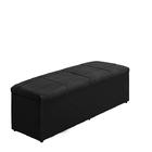 Baú Calçadeira Recamier Raissa De Casal 138cm B3 Moveis Preto