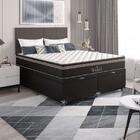 Baú Casal + Colchão Molas Ensacadas Jacquard Marrom