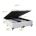 Baú Casal Bipartido Cor:couro Branco