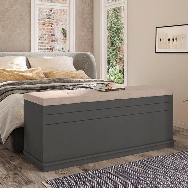 Baú Com Capitone Palermo Grafite