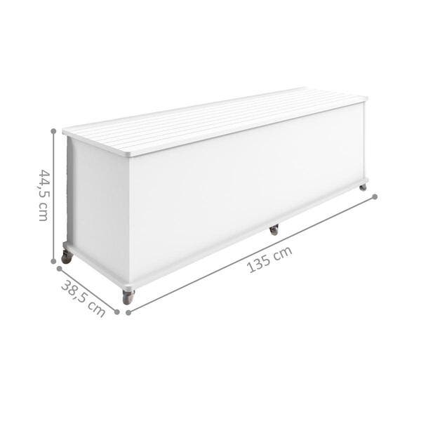 Baú Com Rodízios Para Quarto Altair Branco | Leroy Merlin