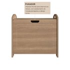 Baú Davi Retrô Com Divisória Interna 100% Mdf 15cm Bp – 55cm