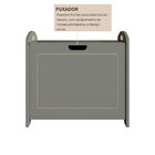 Baú Davi Retrô Com Divisória Interna 100% Mdf 15cm Bp – 55cm