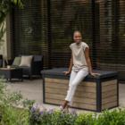 Baú De Armazenamento Signature - Textura Madeira - 380l Keter