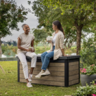 Baú De Armazenamento Signature - Textura Madeira - 380l Keter