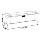 Baú Decorativo Para Sala De Estar Quarto Teneci Grafite Madei