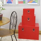 Baú Fera Pequeno 33x21cm - Vermelho