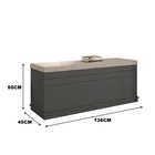 Baú Gênova Com Capitonê Grafite – Rv Móveis