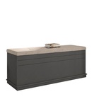 Baú Gênova Com Capitonê Grafite – Rv Móveis