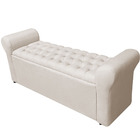 Baú Imperatriz Captonê 1.60 Suede - Bege