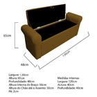 Baú Imperatriz Captonê 1.60 Suede - Mostarda