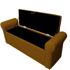 Baú Imperatriz Captonê 1.60 Suede - Mostarda