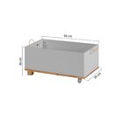 Baú Infantil Doug 60cm X 36cm X 30cm Branco/amêndoa