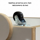 Baú Infantil em MDF com Rodinhas – Organiza Brinquedos e Deco