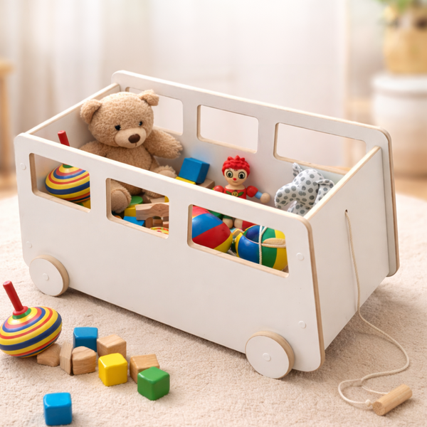 Baú Infantil Organizador Caixa De Brinquedo Com Rodinha - Ôni