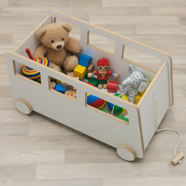 Baú Infantil Organizador Caixa De Brinquedo Com Rodinha - Ôni