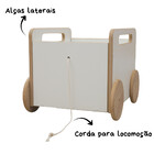 Baú Infantil Organizador De Brinquedos Com Rodinhas - Midi -