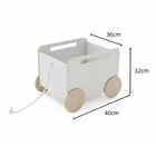 Baú Infantil Organizador De Brinquedos Com Rodinhas - Midi -