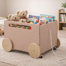 Baú Infantil Organizador De Brinquedos Com Rodinhas - Midi -