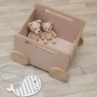 Baú Infantil Organizador De Brinquedos Com Rodinhas - Midi -