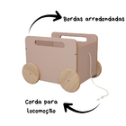 Baú Infantil Organizador De Brinquedos Com Rodinhas - Midi -