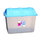 Baú Infantil Plástico Transparente 43L 38x34x52cm Usual Utilidades