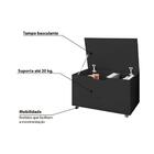 Baú Lua Com Rodízios - Pintura Uv Preto Fosco