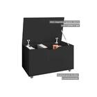 Baú Lua Com Rodízios - Pintura Uv Preto Fosco