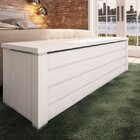 Baú Madeira Maciça 140cm Madma Artemobili Branco Lavado