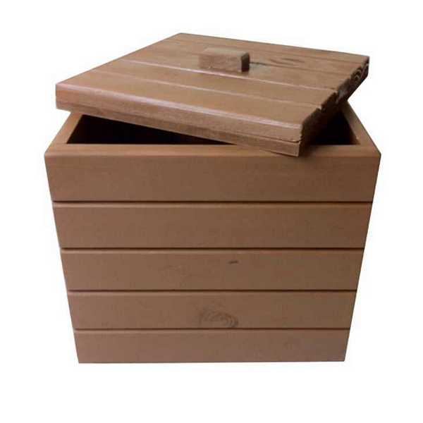 Baú Madeira Rústico Não É Segredo Marrom 40x38