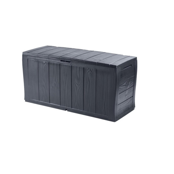 Baú Multiuso Guarda Tudo De Plastico Sherwood 270l - Grafite