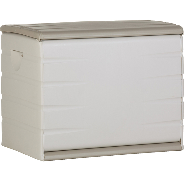 Baú Multiuso Plástico 260l De Armazenamento Space Saver Bege