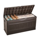 Baú Multiuso Plástico 315l De Armazenamento Marrom Rimax