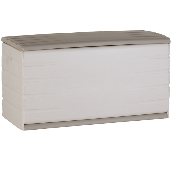 Baú Multiuso Plástico 350l De Armazenamento Space Saver Bege