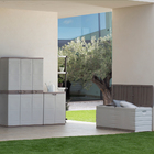 Baú Multiuso Plástico 350l De Armazenamento Space Saver Bege