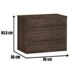 Baú Organizador Amanda 95 Cm Castanho Ajl