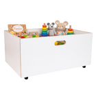 Baú Organizador De Brinquedos  Mdf Com Rodinhas 360º Brincar