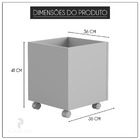 Baú Organizador De Brinquedos Mdf Com Rodízios Plancasa Lavan