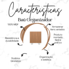 Baú Organizador De Brinquedos Mdf Com Rodízios Plancasa Louro